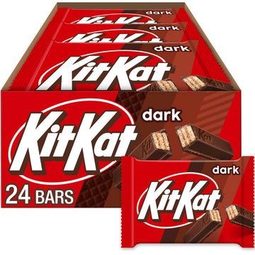 Dark Chocolate Wafer Candy Bars by Kit Kat – 36 Ounce (Pack of 1), Dark Brown, Pack of 24, Model 034000236435
