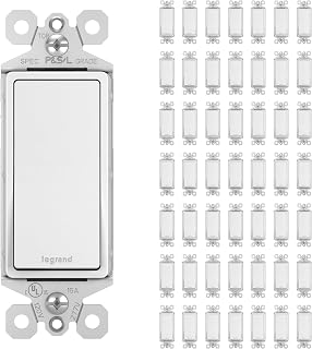 Legrand Radiant® 15 Amp 1 Pole White Rocker Light Switch - Master Pack