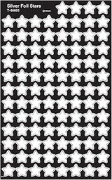 Trend Enterprises Silver Foil Stars Super Shapes Stickers (400 Piece)