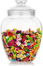 Modern Innovations 128-Ounce Candy & Cookie Jar with Lid, 1 Gallon Premium Acrylic Clear Apothecary Jar, Wedding & Home Décor Centerpiece, Decorative Kitchen Storage Jar, Bathroom Organization