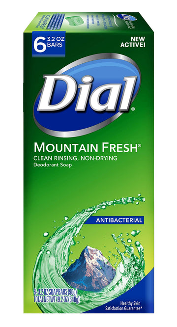 Antibacterial Bar Soap by Dial – 1.6 Ounce (Pack of 12), green, Pack of 12