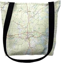 Betsy Drake Logan Martin Lake, AL Nautical Map Medium Tote Bag 16x16