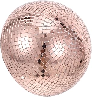 Half Disco ° Panoramic Reflection 9.84 Inch Wall Decoration Self-Adhesive Foam Sphere with Weather Resistant Mirror Globe for Birthday Party Decor
