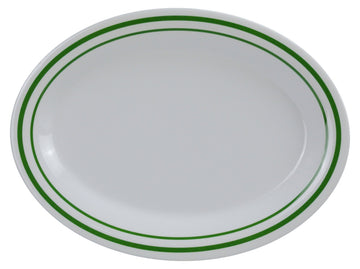 Pine Tree Oval Platter by Yanco – Large, Melamine, Pack of 12, Model PT-214