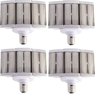 Satco (4 Pack) S8932 LED Light Bulb, 80 Watt Led Hi-Lumen Shoe Box Style for Commercial Fixture Applications; 5000k; Mogul Base; 100-277V for Indoor Garage Factory Warehouse Backyard and Parking Lots