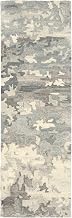 Oriental Weavers Anastasia Hand-Made Wool Area Rug - 68006-2'6" x 8' - in Grey/Charcoal - Modern Style, Hand-Made Wool Rugs, Entryway, Hallway Runner Rug