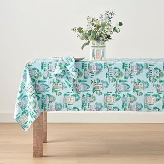Lenox Spice Village Allover Tablecloth, Blue, 60" W x 84" L