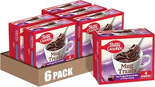 Betty Crocker Mug Treats Hot Fudge Brownie Mix, 4 Servings, 13.9 oz, 6 pk