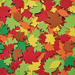Colorations Colorful Foam Leaves, 500 Pieces, Ages 3+, PreK+