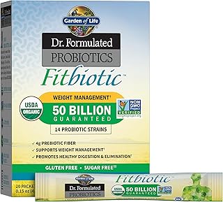 Garden of Life Dr. Formulated Fitbiotic Probiotics Powder, 20 Packets