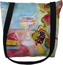 TY104M 16 x 16 in. Wine & Cheese Tote Bag - Medium