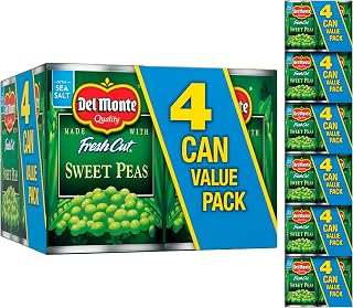 Del Monte Fresh Cut Sweet Peas, 15 oz. Cans, Canned Vegetables (Pack of 24)