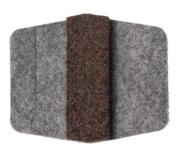 NPS Stack Chair Parts Replacement Glides by National Public Seating – Textile, Grey/Brown, Pack of 100, Model GL80-FT