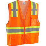 Class 2 Hi-Vis Safety Vest by Global Industrial – Small-Medium, Polyester, Orange, Model 641641OM