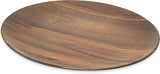 Carlisle FoodService Products Epicure Plastic Oval Platter, 18" x 15", Dark Woodgrain, (Pack of 6)