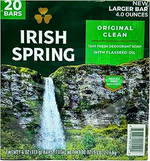Irish Spring bar Soap (20/4 Oz Net Wt Oz), Original, 74 Ounce (Pack of 1)