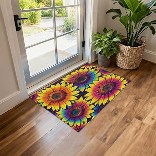 JUNZAN Soft Faux Lambskin Plush Non Slip Rubber Back Floor Rug One Size