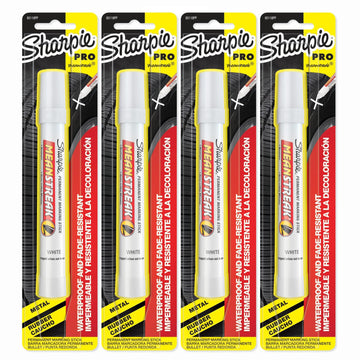 Pro Mean Streak Permanent Marking Stick by Sharpie – 1 Count (Pack of 4), White, Pack of 4, Model 85118PP4PK