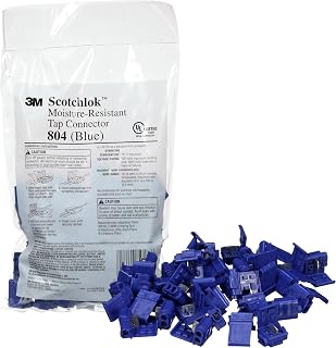 3M Scotchlok Electrical IDC 804-POUCH, Blue, Pack of 250