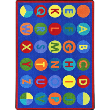 Alpha-Dots Rug by Joy Carpets – 7'8" x 10'9" (Rectangular), Nylon, Multi Color, Model 1801D-01