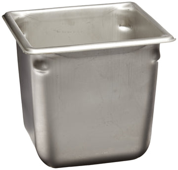 6" Deep Super Pan V™ Stainless Steel Sixth-Size Steam Table Pan by Vollrath – 8.3 Quarts, Stainless Steel, Silver, Model 30662