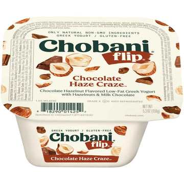 Flip Chocolate Haze Craze Greek Yogurt by Chobani – 5.3 Ounce (Pack of 12)
