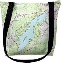 Betsy Drake TY871M 16 x 16 in. Cobbetts Pond New Hampshire Nautical Map Tote Bag - Medium