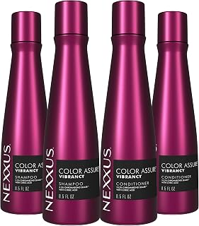 Nexxus Color Assure Shampoo 2-Pack + Conditioner 2-Pack, 8.5 Oz Ea | Protein-Infused Hair Products for Color-Treated Hair with Keratin & Argan Oil | Enhance Color Vibrancy up to 40 Washes