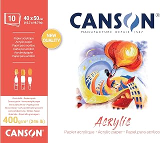 Canson 10 Sheets 400gsm Acrylic Paper 40x50cm Natural White
