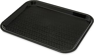 Carlisle Cafe Tray, Fast Food Restaurant Tray, 10 x 14, 1 Ct, Black (Pack of 12)
