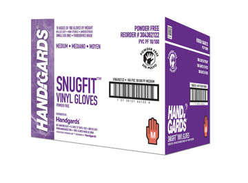 Handgards Glove Vinyl Powder Free Medium 100 ea. (10 Count) by Handguards – Medium, Vinyl