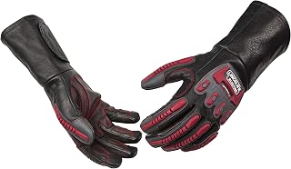 Lincoln Electric Roll Cage Welding/Rigging Gloves | Impact Resistant | Black Grain Leather |, Large (K3109-L)
