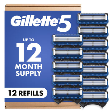 5 Men's 5-Blade Razor Blade Refills by Gillette – 12 Count (Pack of 1), Model txd