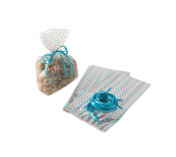 24 Count Bake and Gift Cello Bags and Ribbon by Nordic Ware – 1 Count (Pack of 1), Plastic, Multicolor, Model 00213M