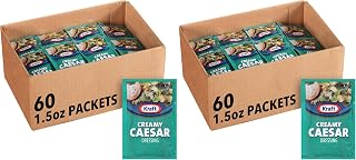 Kraft Signature Creamy Caesar Salad Dressing Single Serve Packet (1.5 oz Packets, Pack of 120)