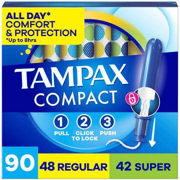 Compact Pearl Tampons Multipack by Tampax – Regular/Super, Rayon, Model P_16564