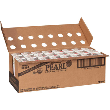 Pearl Organic Smart Creamy Vanilla Soymilk by Kikkoman – 8 Fl Oz (Pack of 24), Pack of 24, Model 6184