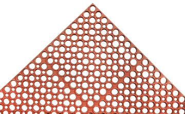 T13 Tek-Tough® Ergonomic Large Drainage Hole Mat by Notrax – 3' Width x 5' Length, Rubber, Red, Model T13S0035RD