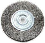 Forney 72743 Wire Wheel Brush, Fine Crimped with 1/2-Inch and 5/8-Inch Arbor, 5-Inch-by-.008-Inch