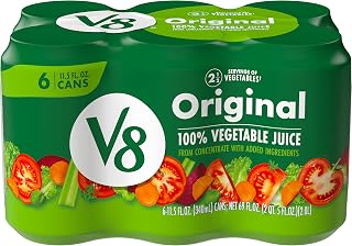 V8 Original 100% Vegetable Juice, 11.5 fl oz Can (6 Pack)