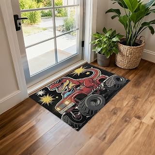 JUNZAN Soft Faux Lambskin Plush Non Slip Rubber Back Floor Rug One Size