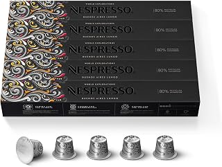 Nespresso Original, Buenos Aires Lungo, Light Roast, 50-Count Coffee Pods