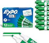 EXPO Dry Erase Markers, Low Odor Ink, Green, Chisel Tip,Whiteboard, Calendar, Organization, Essential Supplies for Office, School, Classroom, Teachers (Pack of 144)