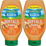 Hidden Valley Buffalo Ranch Condiment and Dressing, Easy Squeeze Bottle, 20 Fluid Ounces (Package May Vary) (Pack of 2)