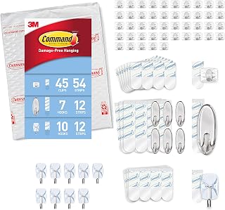 Command Room Decor Set - Wall Decor with Light Clips and Hooks, Strips Included