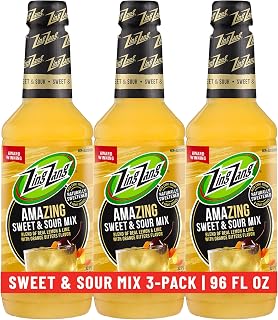 Zing Zang Sweet & Sour Mix (3 x 32 Fl Oz) Non-Alcoholic Cocktail Mixer