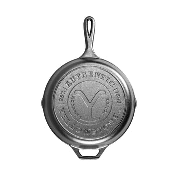 Pre-Seasoned Yellowstone Cast Iron Skillet by Lodge – Yellowstone 10.25" Skillet, 12.0 ounces, Cast Iron, Black, Model L8SKYW