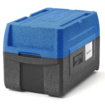 Mightylite ML180XL Top Load Insulated Food Carrier - Professional-Grade Multipurpose Pan Carrier by METRO – X-Large, 42.57 liters, Polypropylene (PP), Blue, Model ML180XL-BU