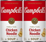 Campbell's Condensed Family Size Chicken Noodle Soup, 22.4 oz. Can (Pack of 2)