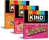 KIND Healthy Snacks Bars Variety Pack, Gluten Free, High Fiber Snacks, Strawberry Sunflower Seed, Dark Chocolate Raspberry Pumpkin Seed, Orange Cranberry Pumpkin Seed, 5g Protein, 18 Count